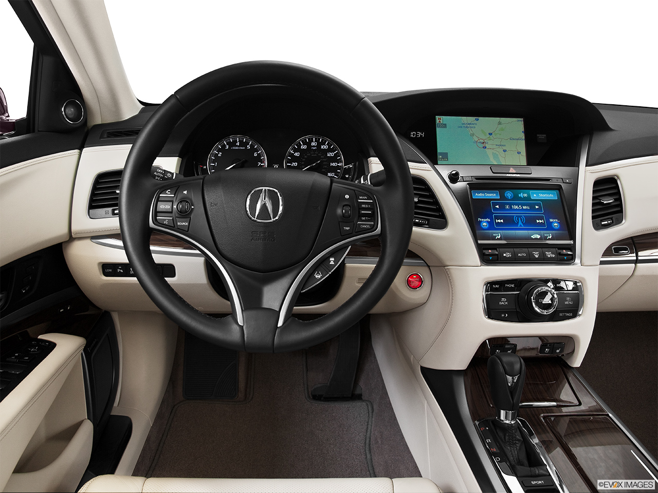 2014 Acura RLX Base Steering wheel/Center Console. 