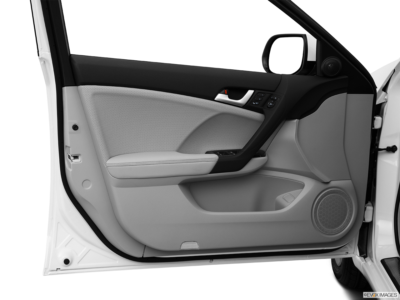2013 Acura TSX Sport Wagon Base Inside of driver's side open door, window open. 