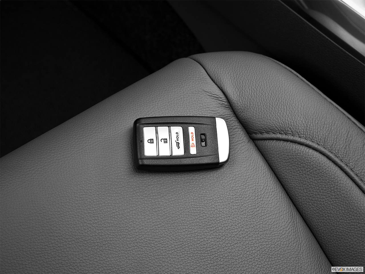 2014 Acura MDX SH-AWD Key fob on driver's seat. 