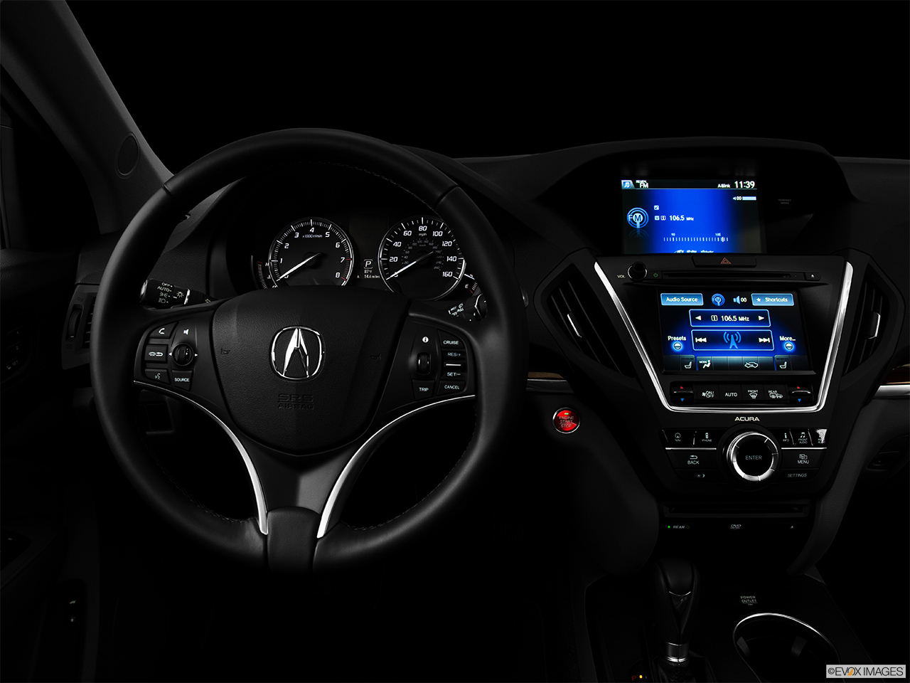 2014 Acura MDX SH-AWD Centered wide dash shot - "night" shot. 