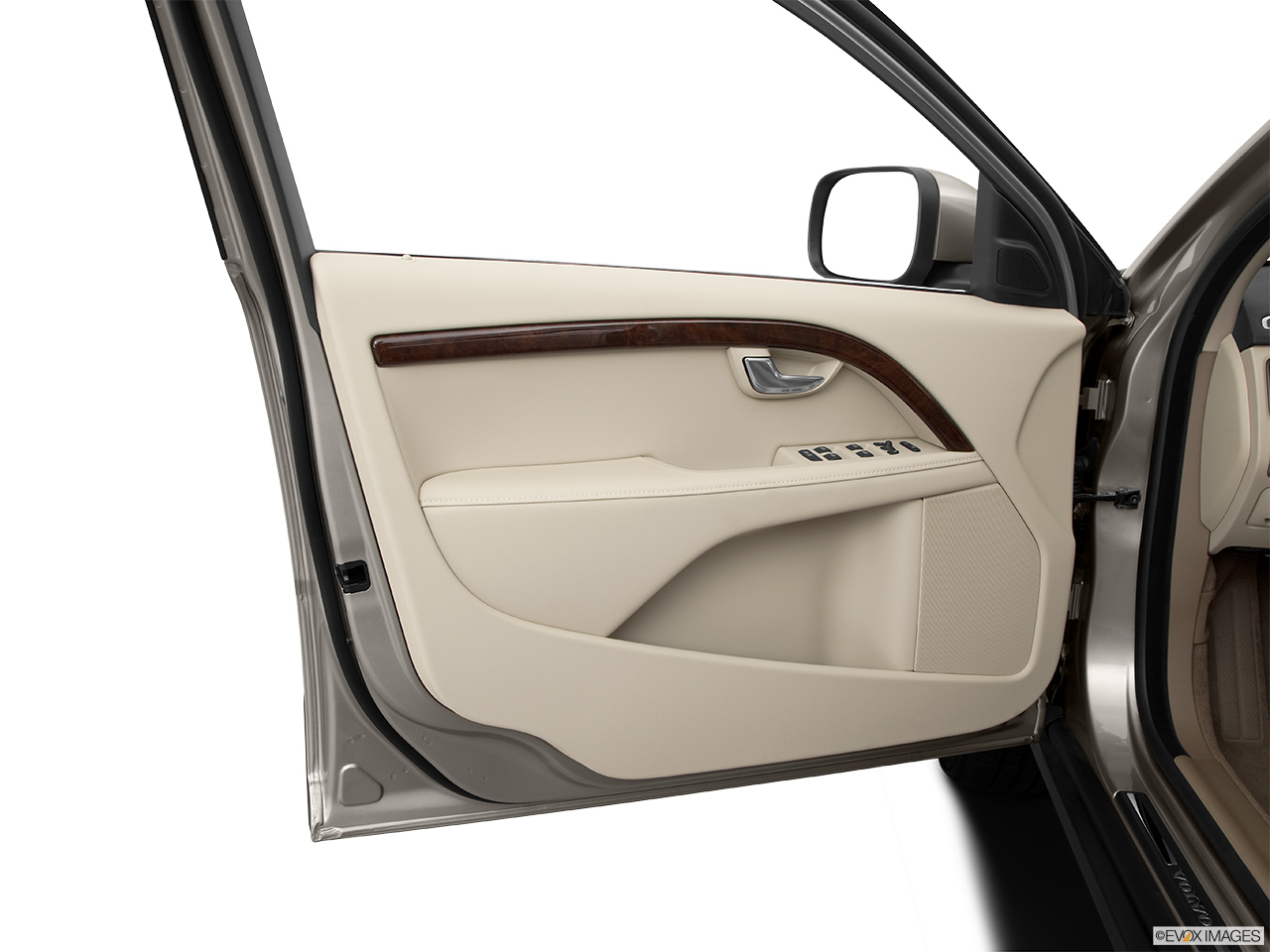 2014 Volvo XC70 3.2 AWD Premier Plus Inside of driver's side open door, window open. 