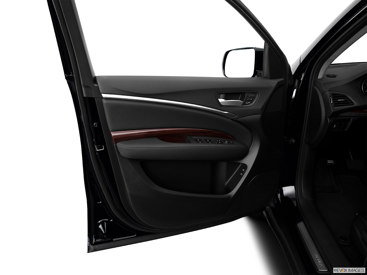 2014 Acura MDX Base Inside of driver's side open door, window open. 
