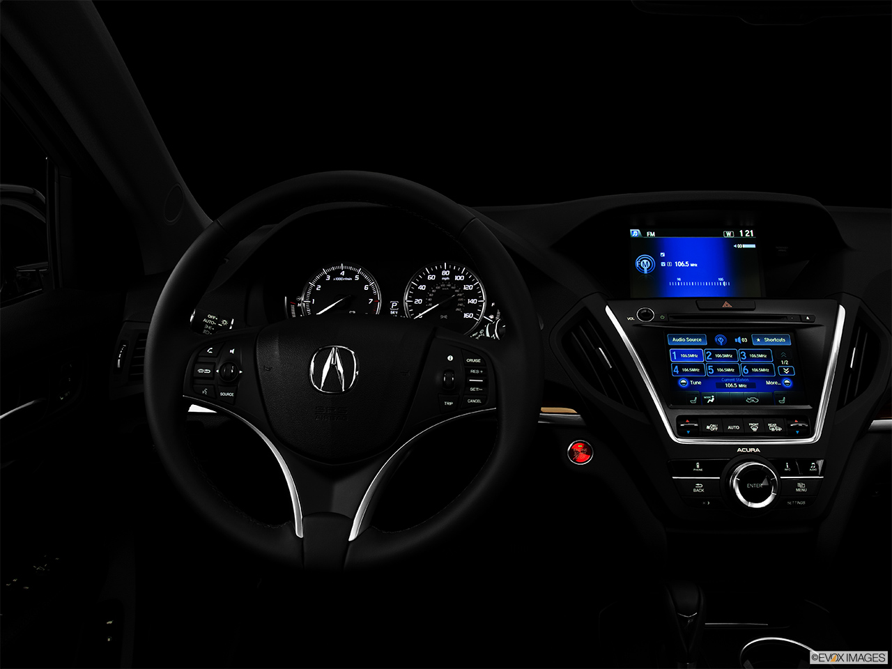 2014 Acura MDX Base Centered wide dash shot - "night" shot. 