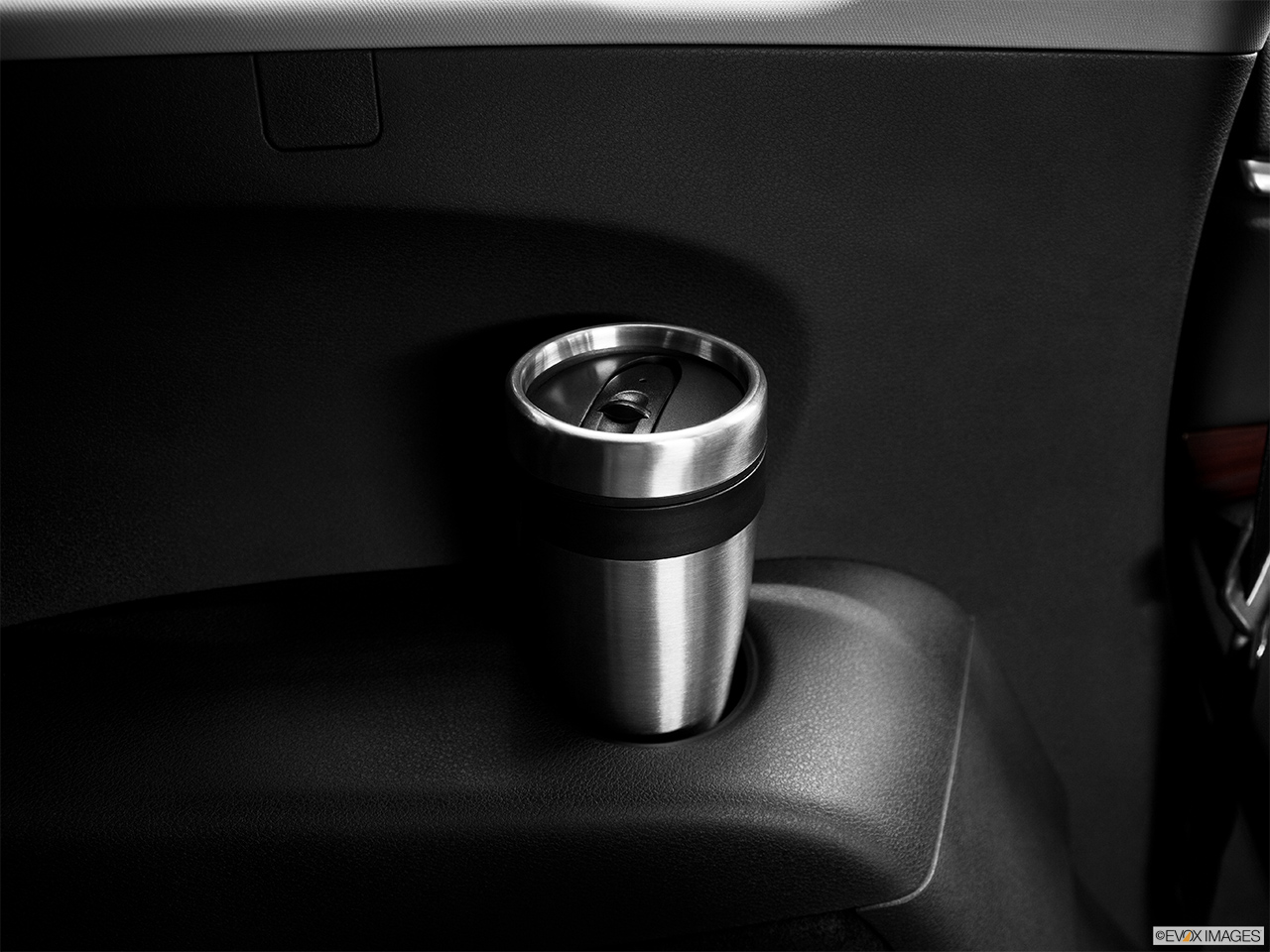 2014 Acura MDX Base Third Row side cup holder with coffee prop. 