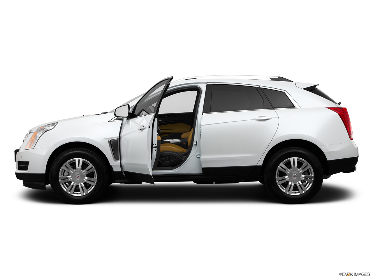 2014 Cadillac SRX Luxury Driver's side profile with drivers side door open. 