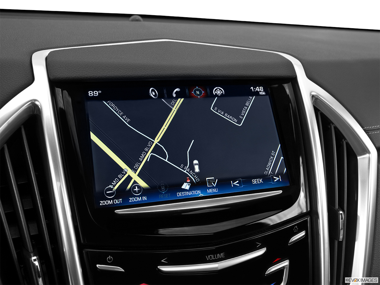 2014 Cadillac SRX Luxury Driver position view of navigation system. 