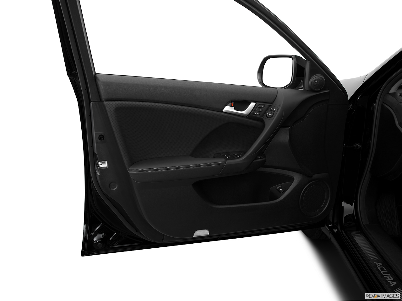 2014 Acura TSX 5-speed Automatic Inside of driver's side open door, window open. 