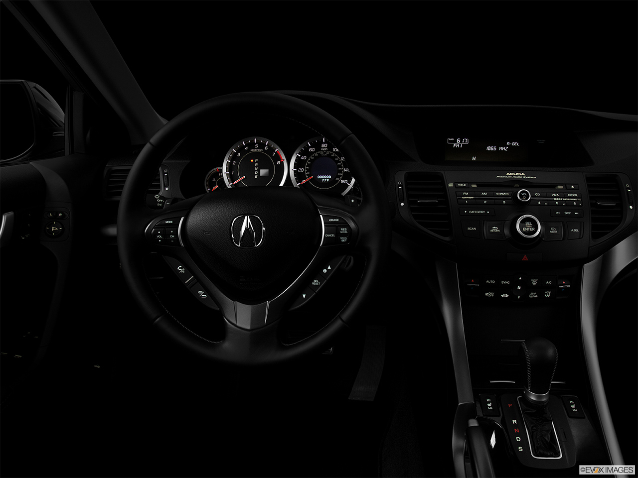 2014 Acura TSX 5-speed Automatic Centered wide dash shot - "night" shot. 