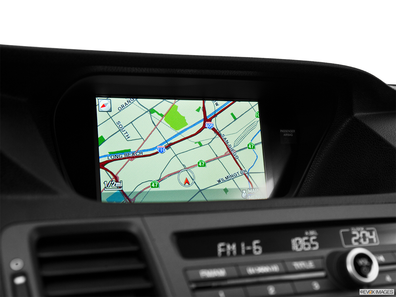 2014 Acura TSX Sport Wagon Base Driver position view of navigation system. 