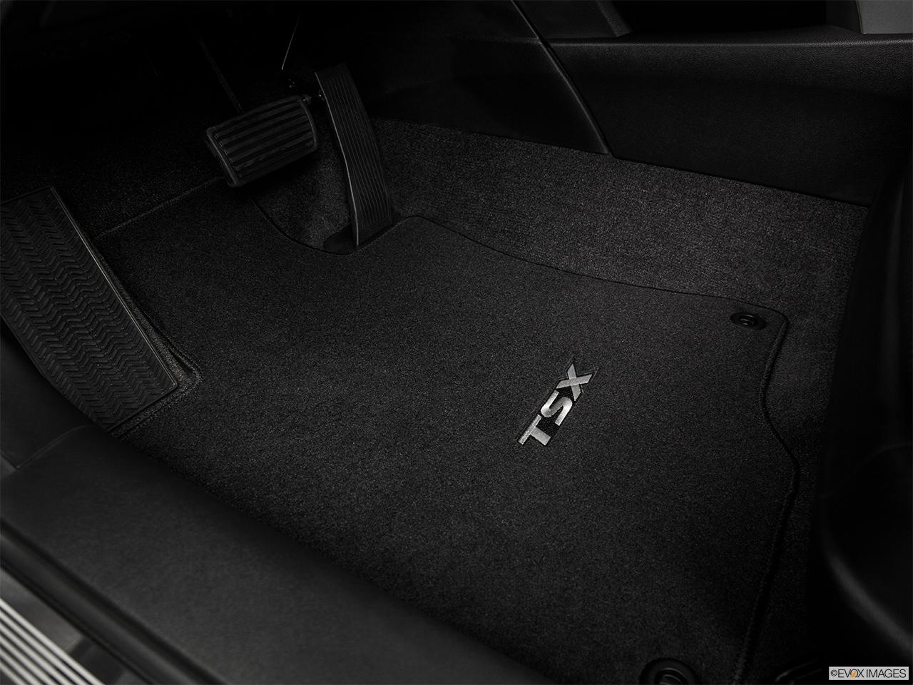 2014 Acura TSX 5-Speed Automatic Driver's floor mat and pedals. Mid-seat level from outside looking in. 
