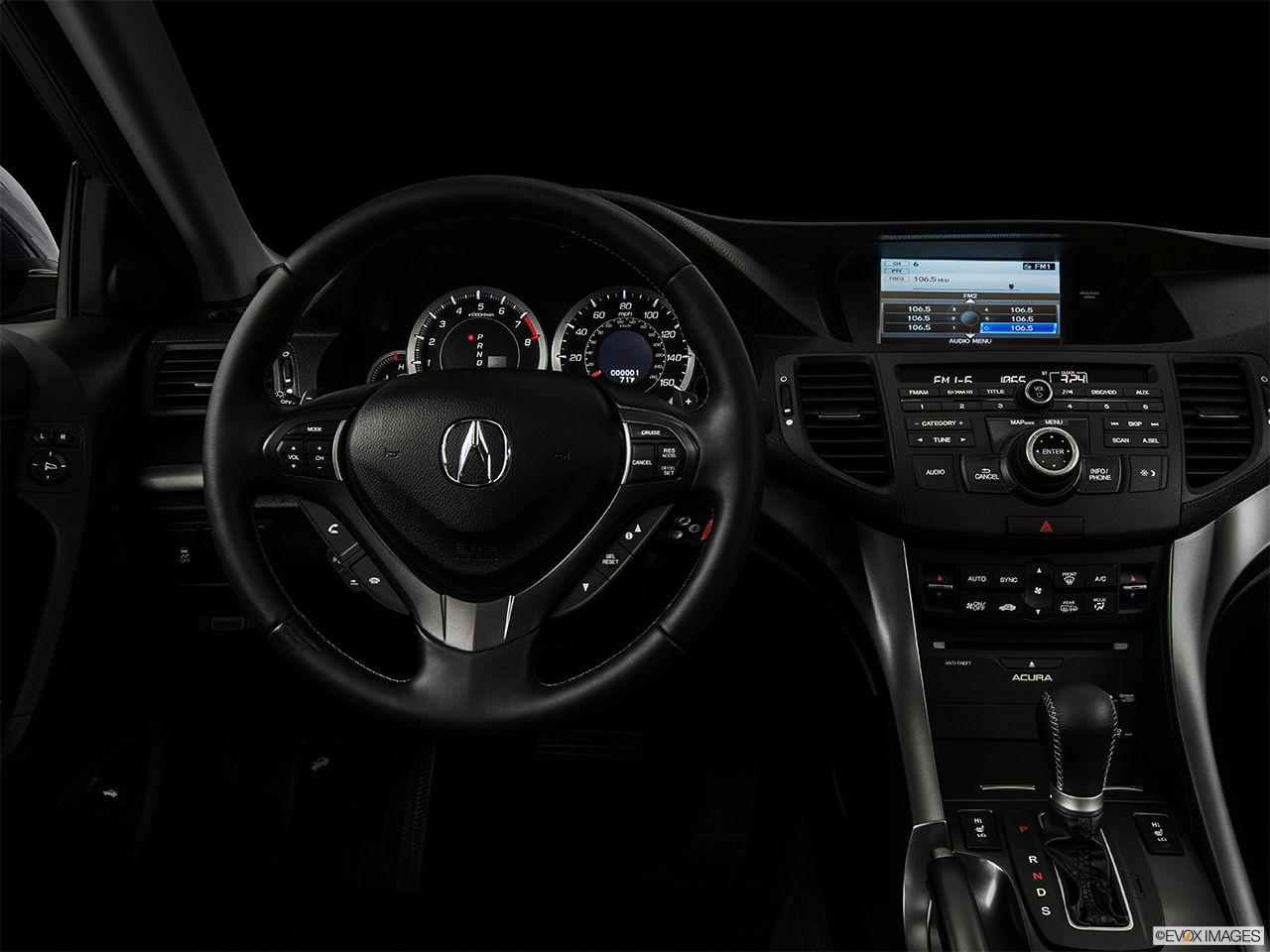 2014 Acura TSX 5-Speed Automatic Centered wide dash shot - "night" shot. 