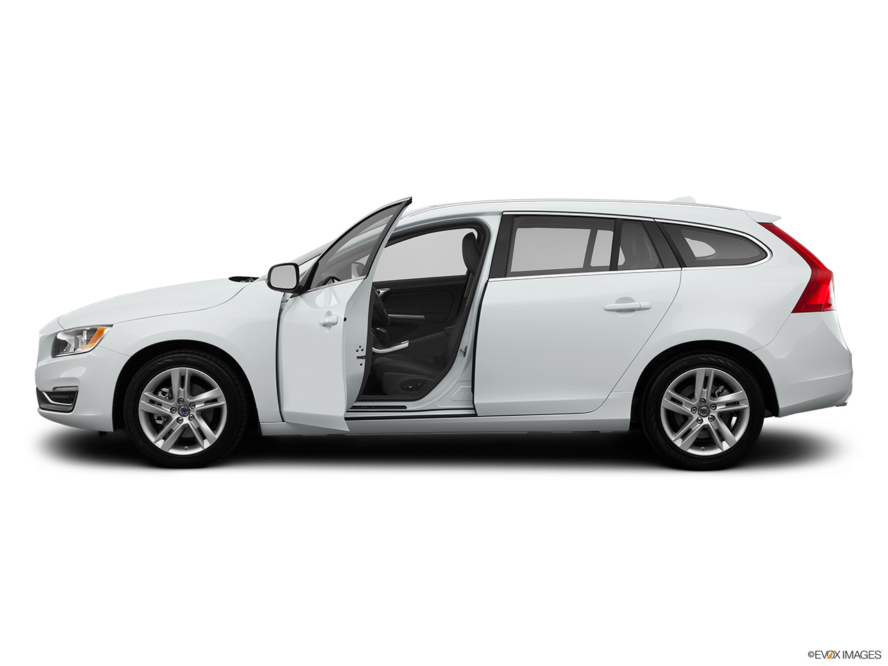 2015 Volvo V60 Premier Plus Driver's side profile with drivers side door open. 