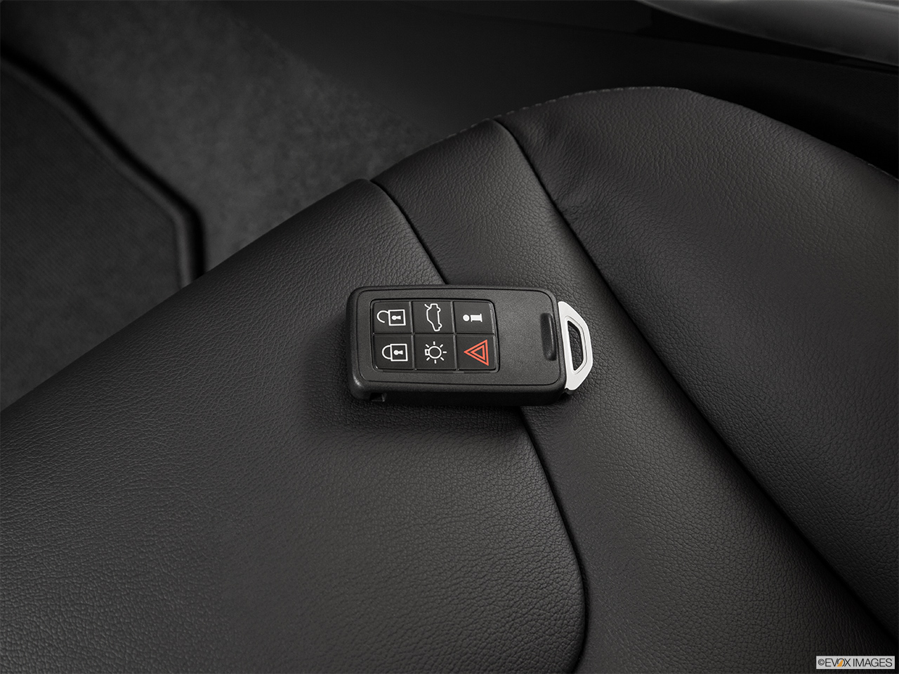 2015 Volvo XC60 Premier Key fob on driver's seat. 