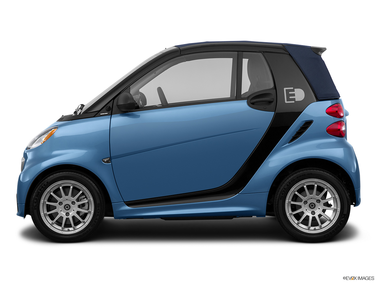 2014 Smart Fortwo Electric Drive Base Drivers side profile, convertible top up (convertibles only). 