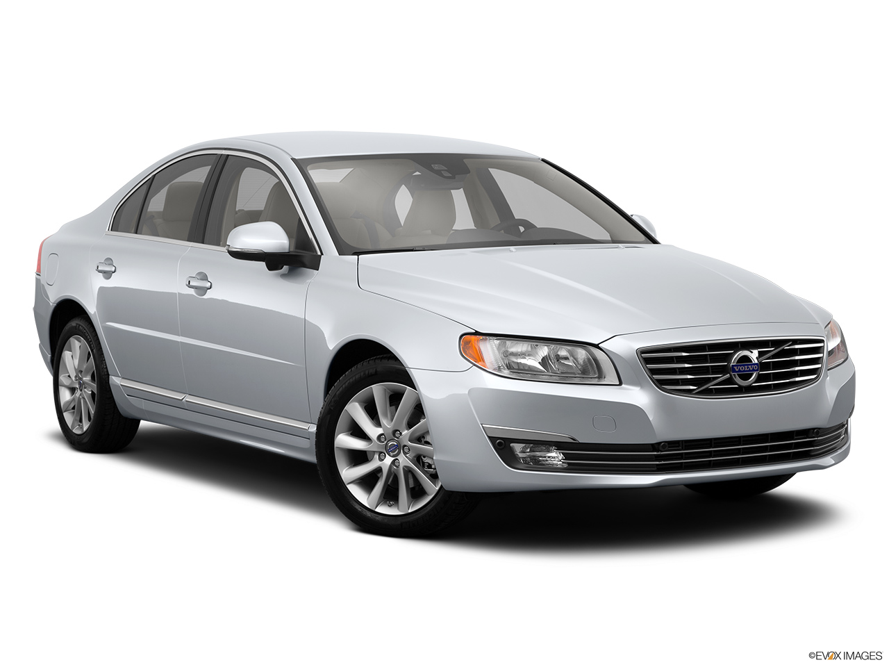 2015 Volvo S80 T5 Drive-E FWD Front passenger 3/4 w/ wheels turned. 
