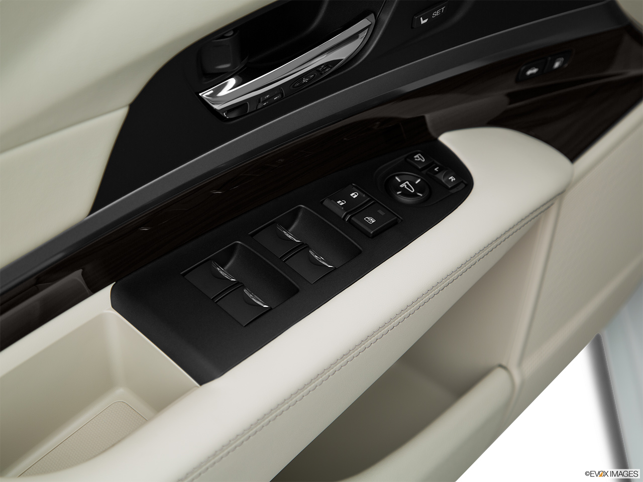 2015 Acura RLX Base Driver's side inside window controls. 