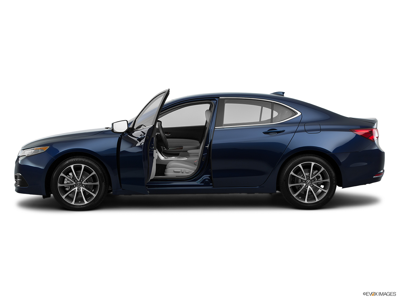 2015 Acura TLX 3.5 V-6 9-AT P-AWS Driver's side profile with drivers side door open. 