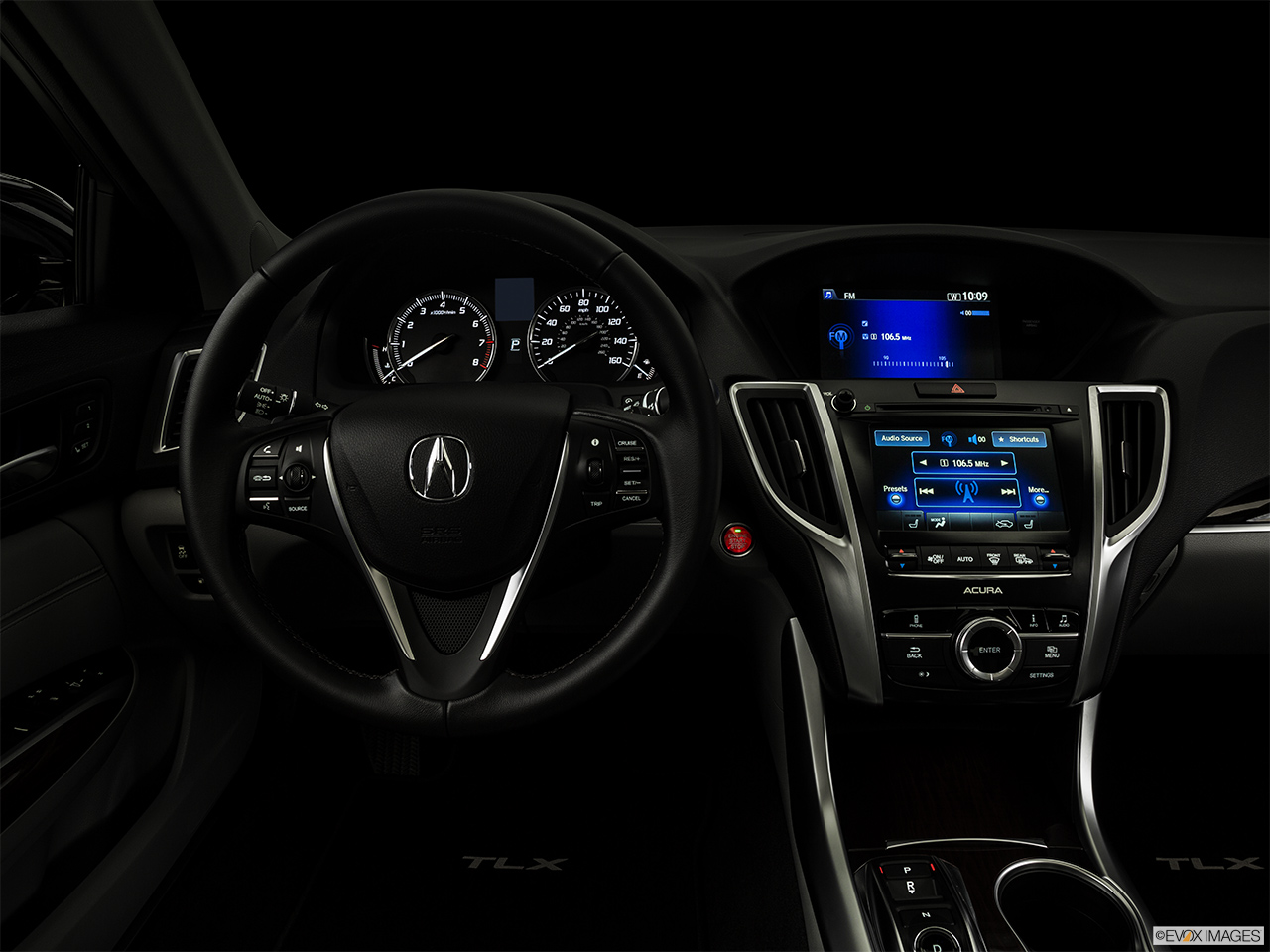 2016 Acura TLX 3.5 V-6 9-AT P-AWS Centered wide dash shot - "night" shot. 