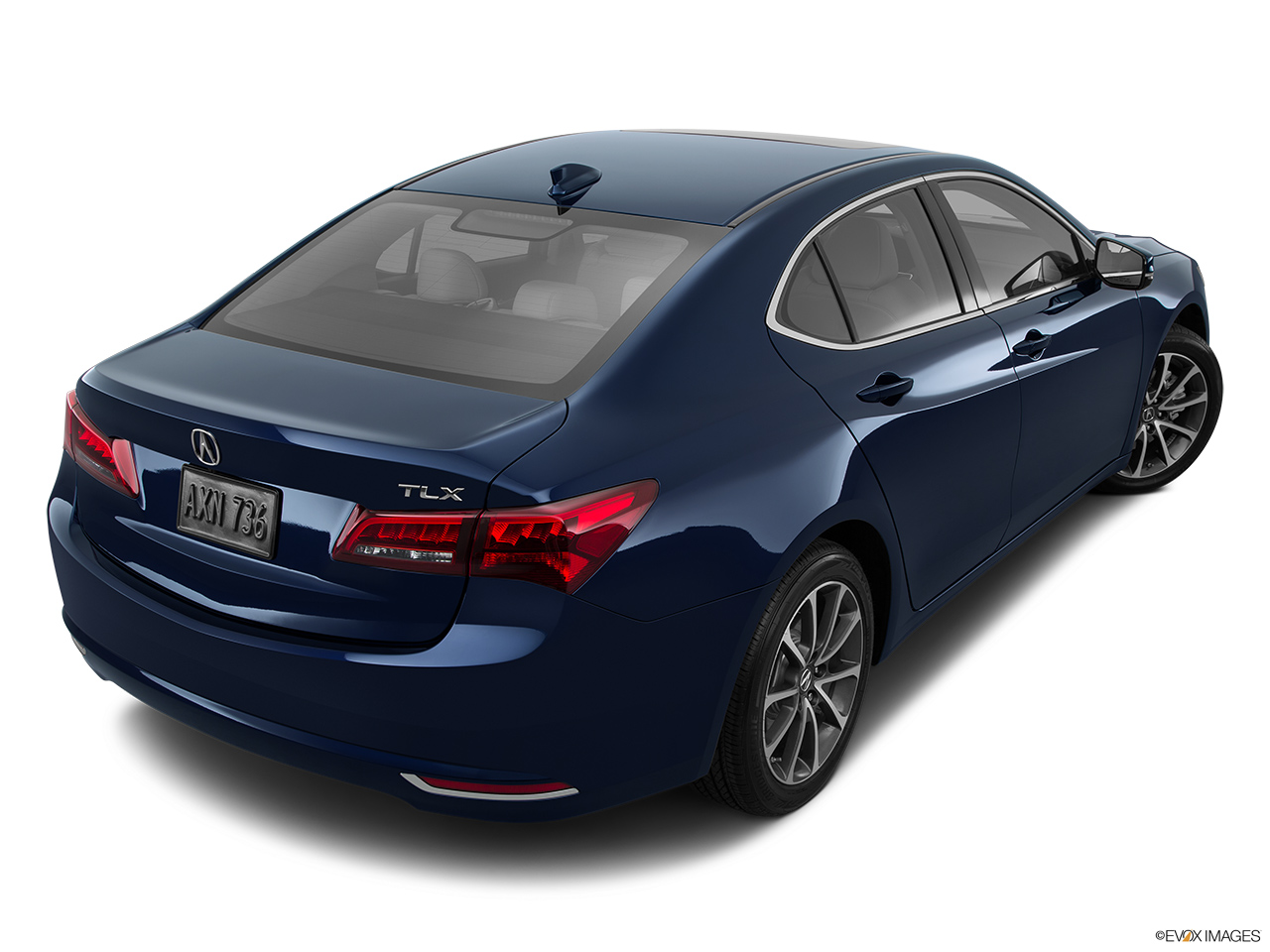 2015 Acura TLX 3.5 V-6 9-AT P-AWS Rear 3/4 angle view. 